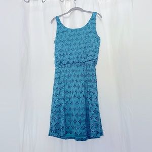 Market and Spruce Teal Stretch Waist Tank Dress